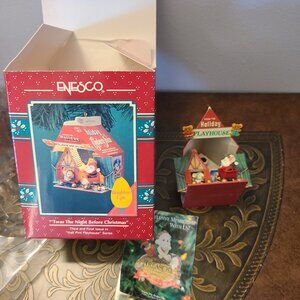RARE 1994 Enesco Ornament Twas The Night Before Christmas Half Pint Playhouse 94